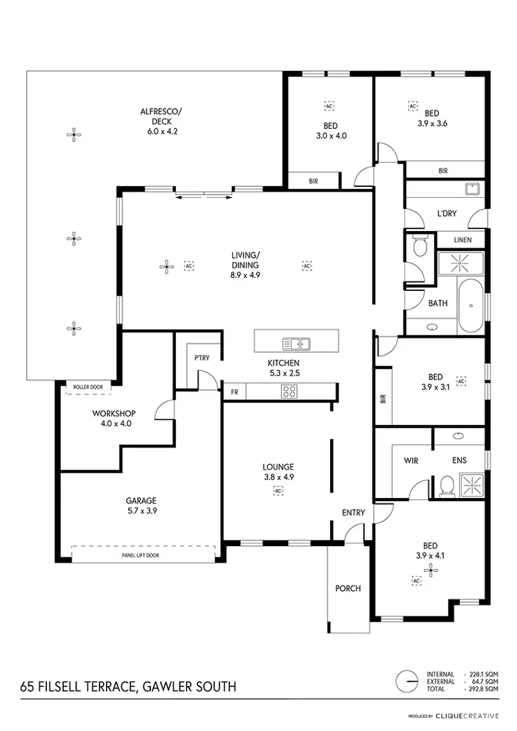 Floorplan of Homely house listing, 65 Filsell Terrace, Gawler South SA 5118