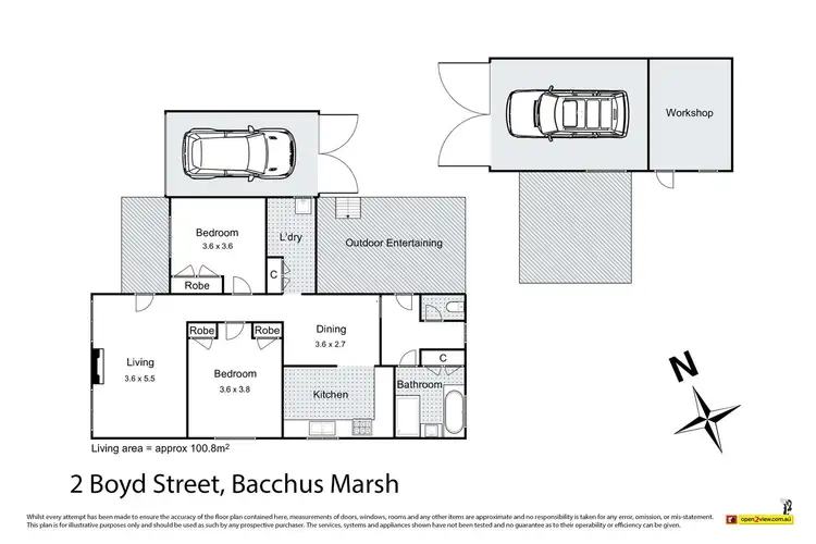 Floorplan of Homely house listing, 2 Boyd Street, Bacchus Marsh VIC 3340
