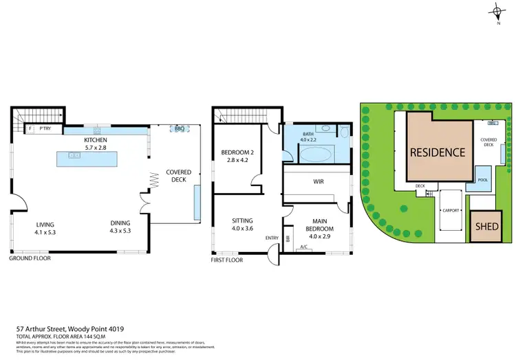 Floorplan of Homely house listing, 57 Arthur Street, Woody Point QLD 4019
