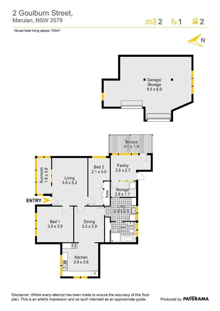 Floorplan of Homely house listing, 2 Goulburn Street, Marulan NSW 2579