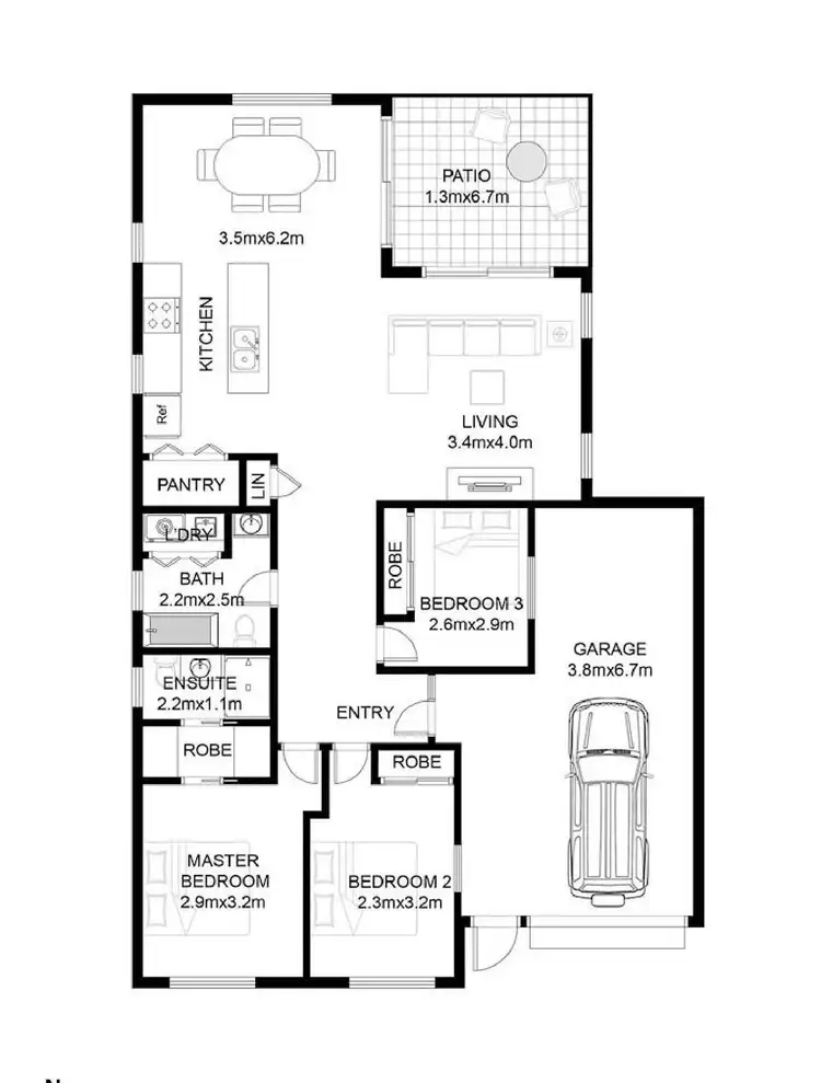 Floorplan of Homely townhouse listing, 13/49 Didcot Street, Kuraby QLD 4112