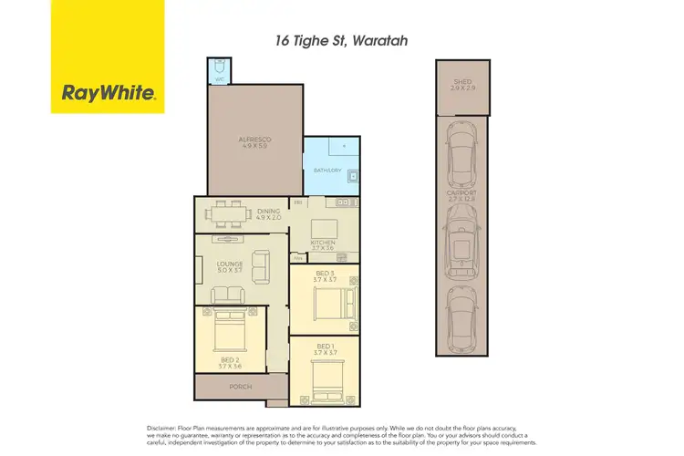 Floorplan of Homely house listing, 16 Tighe Street, Waratah NSW 2298