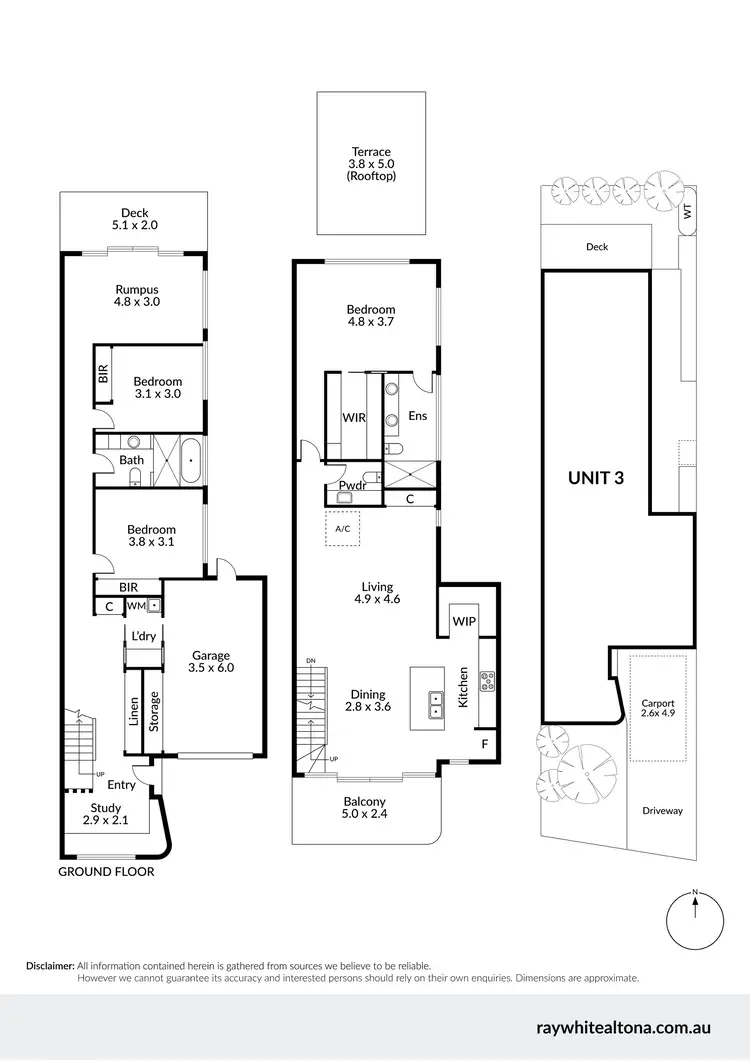 Floorplan of Homely townhouse listing, 4/99 Queen Street, Altona VIC 3018
