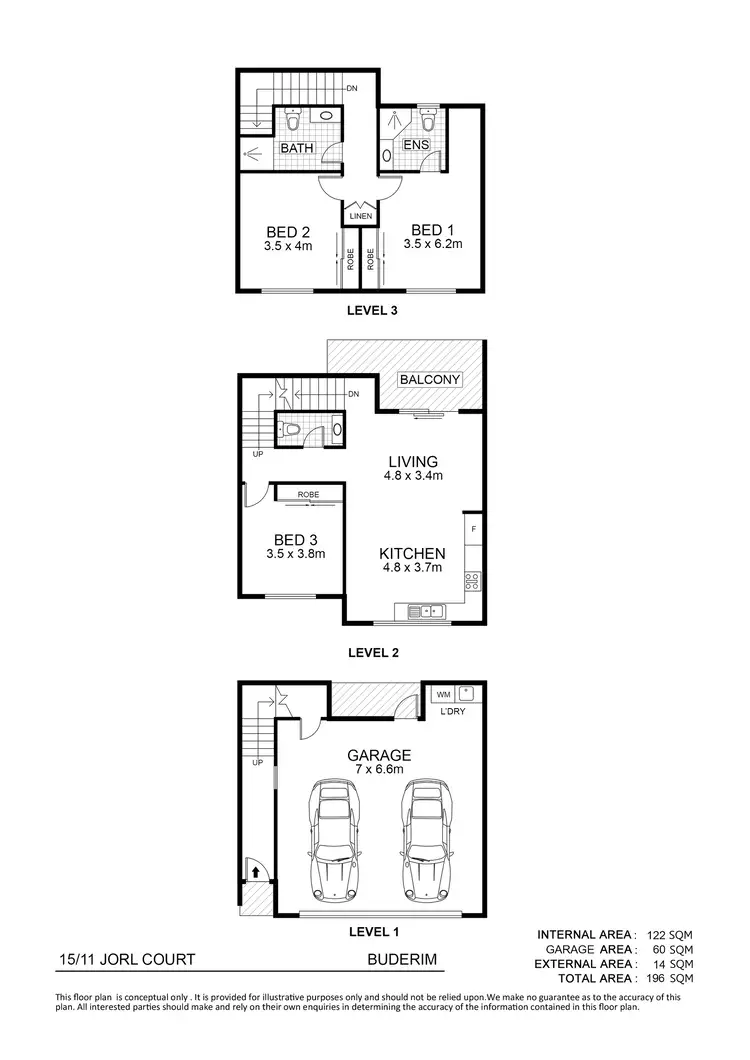 Floorplan of Homely townhouse listing, 15/11 Jorl Court, Buderim QLD 4556