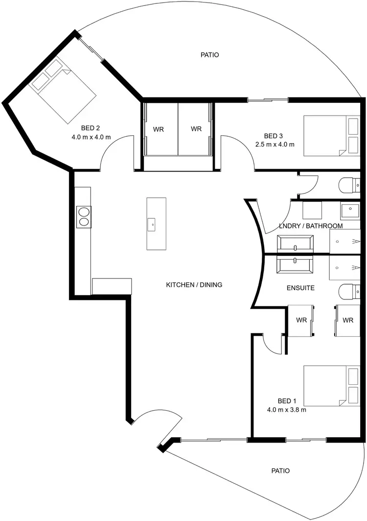 Floorplan of Homely unit listing, 8/16 Coronation Drive, Stuart Park NT 820