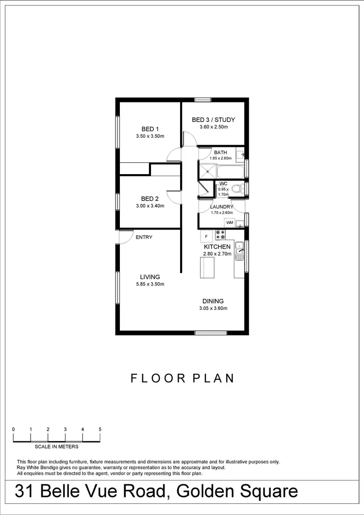 Floorplan of Homely house listing, 31 Belle Vue Road, Golden Square VIC 3555