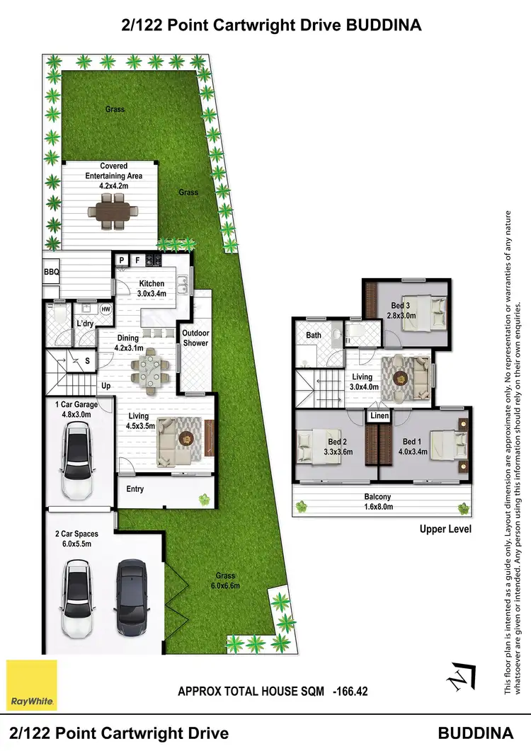 Floorplan of Homely unit listing, 2/122 Point Cartwright Drive, Buddina QLD 4575