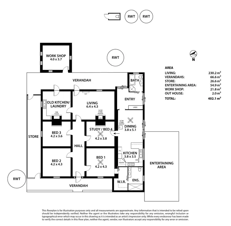 Floorplan of Homely house listing, 500 Le Gallez Road, Coomandook SA 5261