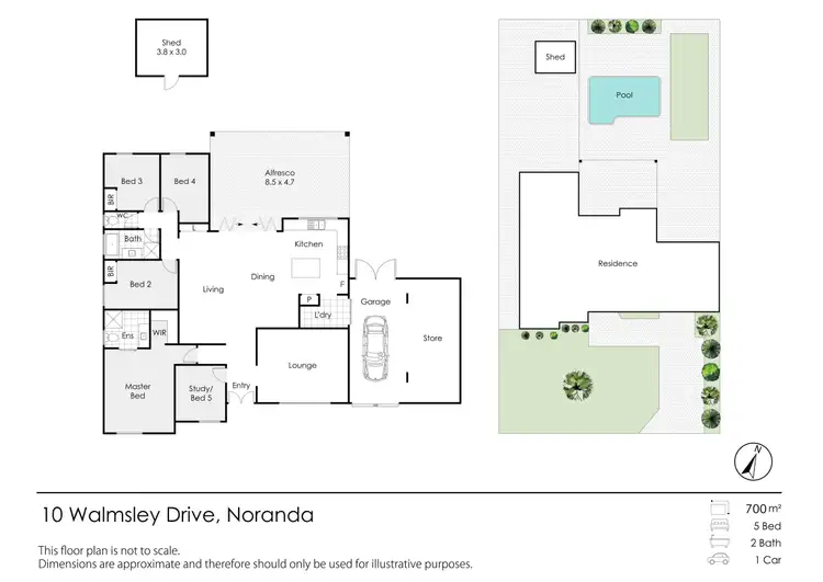 Floorplan of Homely house listing, 10 Walmsley Drive, Noranda WA 6062