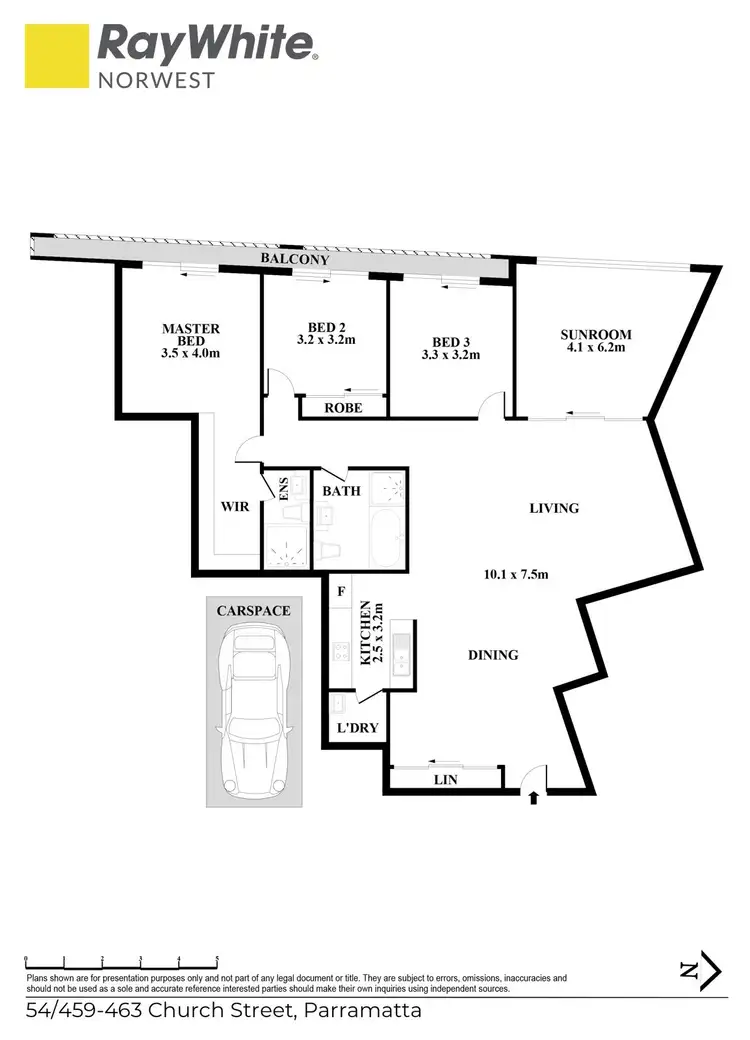 Floorplan of Homely apartment listing, 54/459-463 Church Street, Parramatta NSW 2150