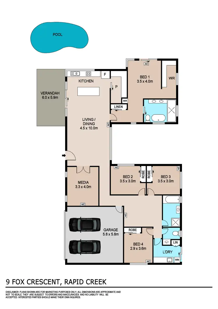 Floorplan of Homely house listing, 9 Fox Crescent, Rapid Creek NT 810