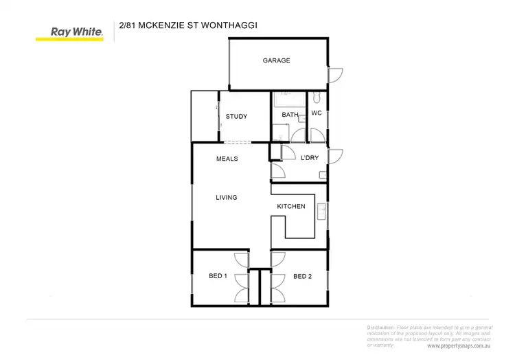 Floorplan of Homely unit listing, 2/81 Mckenzie Street, Wonthaggi VIC 3995