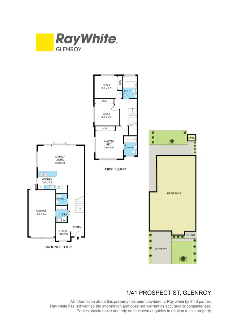 Floorplan of Homely townhouse listing, 1/41 Prospect Street, Glenroy VIC 3046