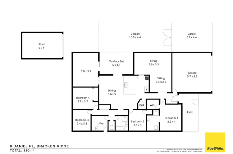 Floorplan of Homely house listing, 6 Daniel Place, Bracken Ridge QLD 4017