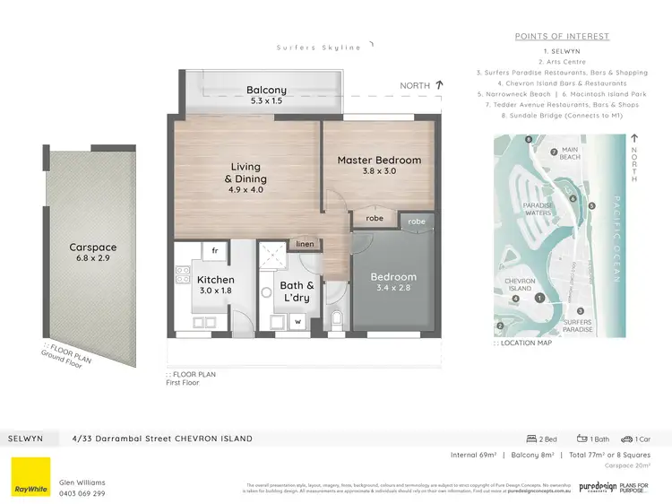Floorplan of Homely apartment listing, 4/33 Darrambal Street, Chevron Island QLD 4217
