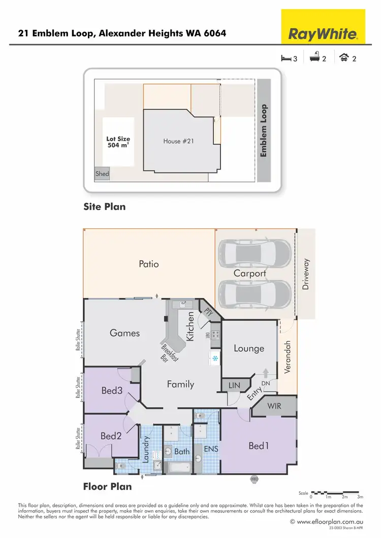 Floorplan of Homely house listing, 21 Emblem Loop, Alexander Heights WA 6064
