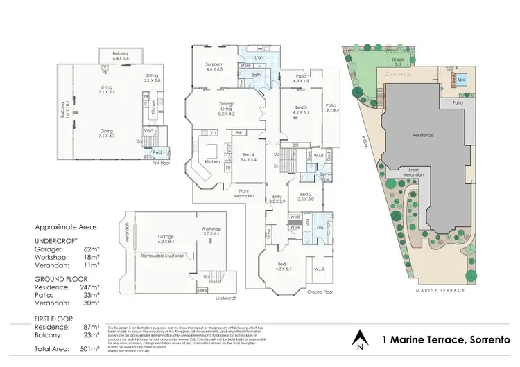 Floorplan of Homely house listing, 1 Marine Terrace, Sorrento WA 6020