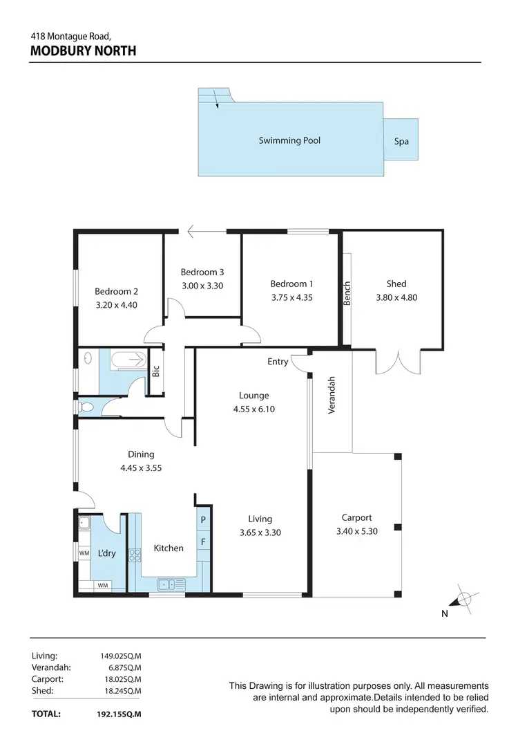 Floorplan of Homely house listing, 418 Montague Road, Modbury North SA 5092