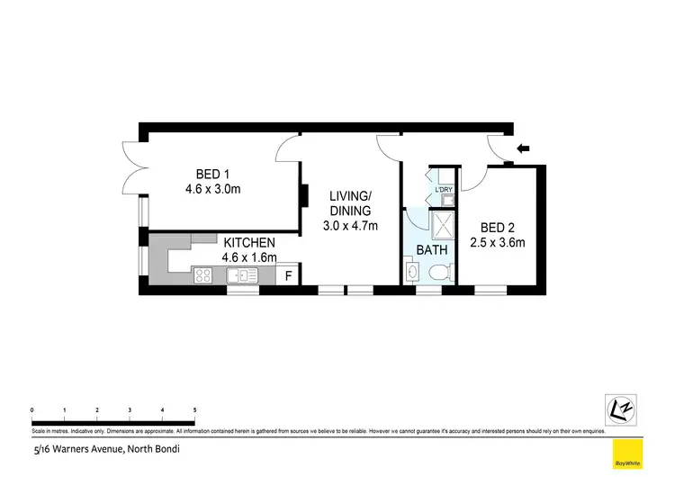 Floorplan of Homely apartment listing, 5/16 Warners Avenue, North Bondi NSW 2026