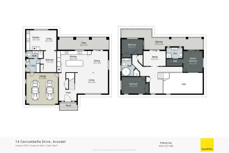 Floorplan of Homely house listing, 14 Carrumbella Drive, Arundel QLD 4214