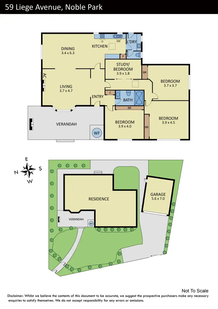 Floorplan of Homely house listing, 59 Liege Avenue, Noble Park VIC 3174