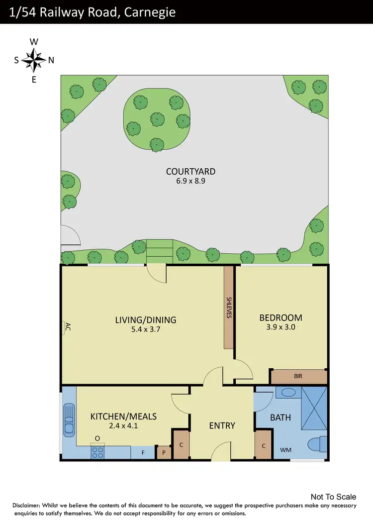 Floorplan of Homely apartment listing, 1/54 Railway Road, Carnegie VIC 3163