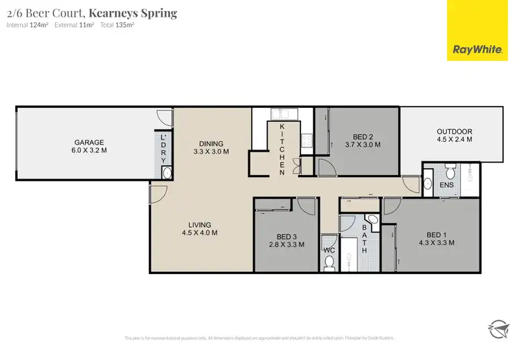 Floorplan of Homely unit listing, 2/6 Beer Court, Kearneys Spring QLD 4350