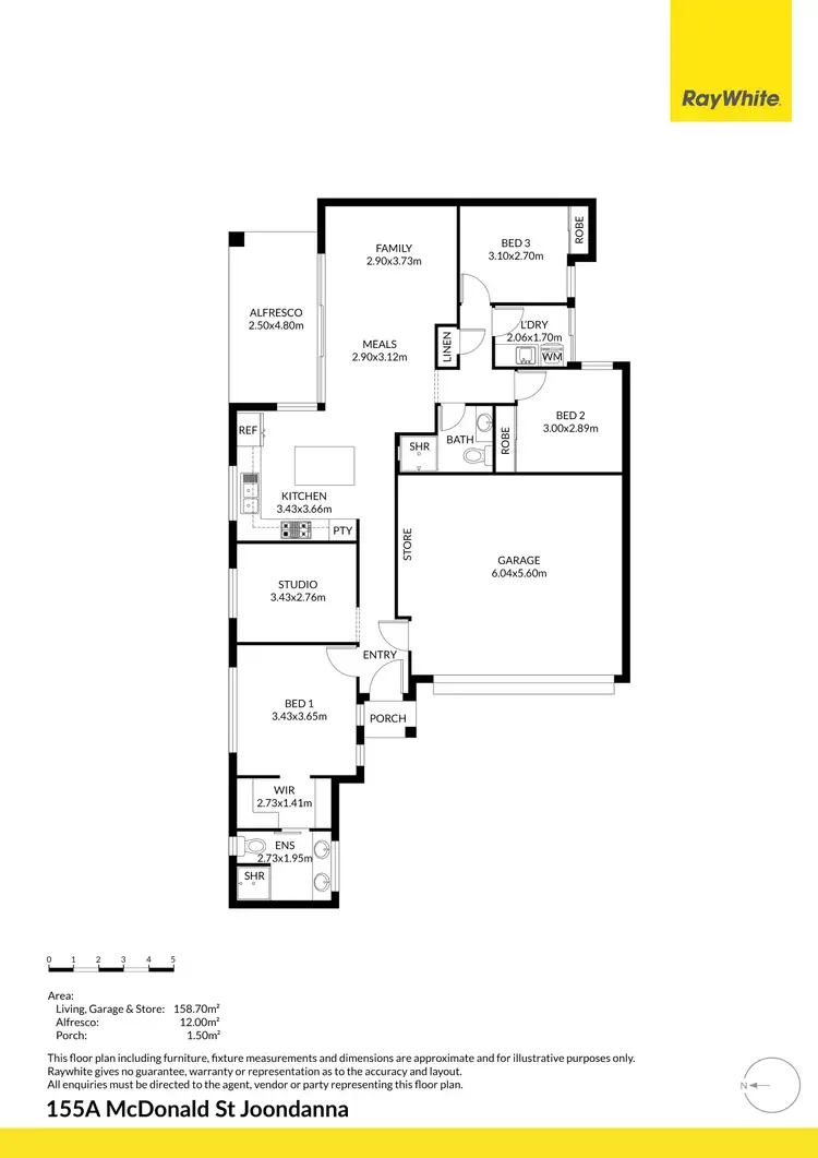 Floorplan of Homely house listing, 155A Mcdonald Street, Joondanna WA 6060