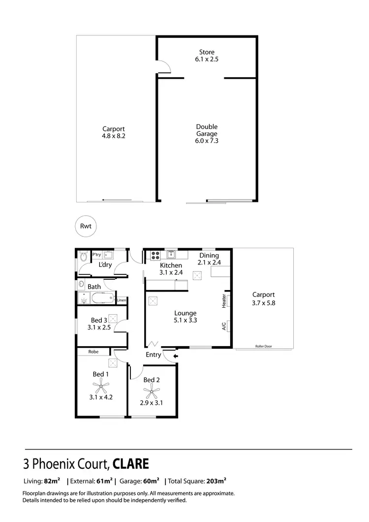 Floorplan of Homely house listing, 3 Phoenix Court, Clare SA 5453
