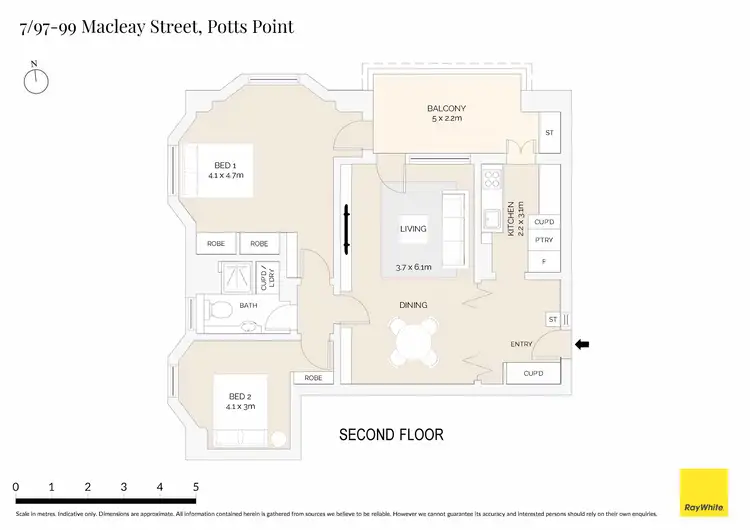 Floorplan of Homely apartment listing, 7/97-99 Macleay Street, Potts Point NSW 2011
