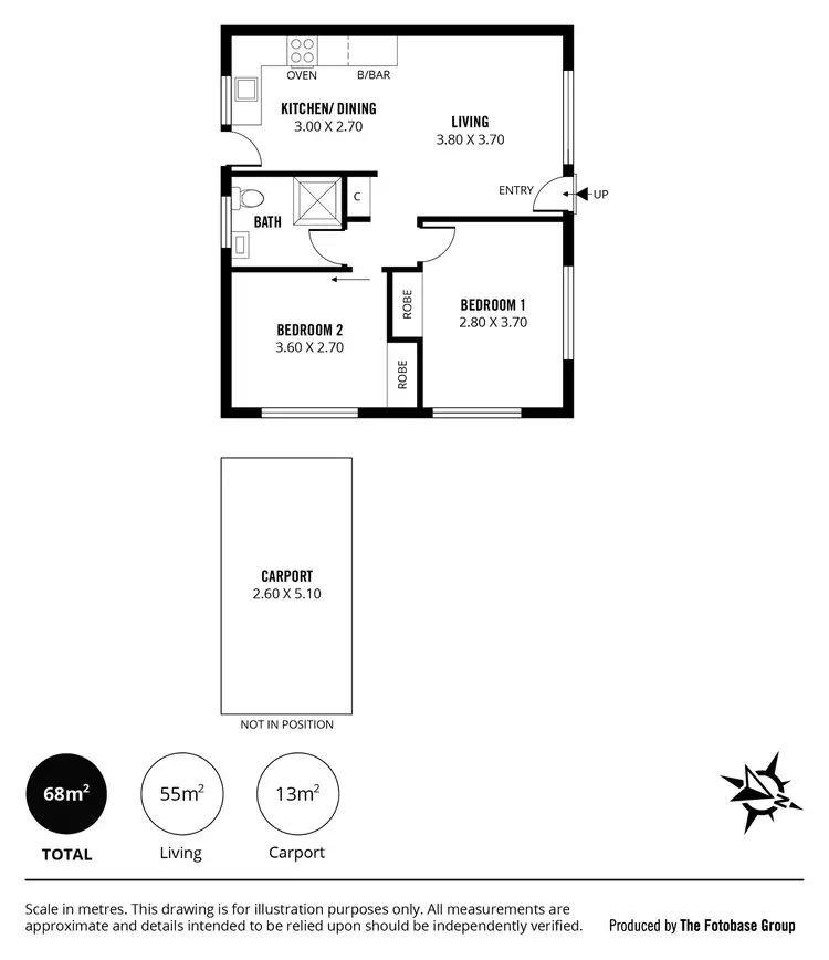 Floorplan of Homely block of units listing, 1-4 103 Spring Street, Queenstown SA 5014