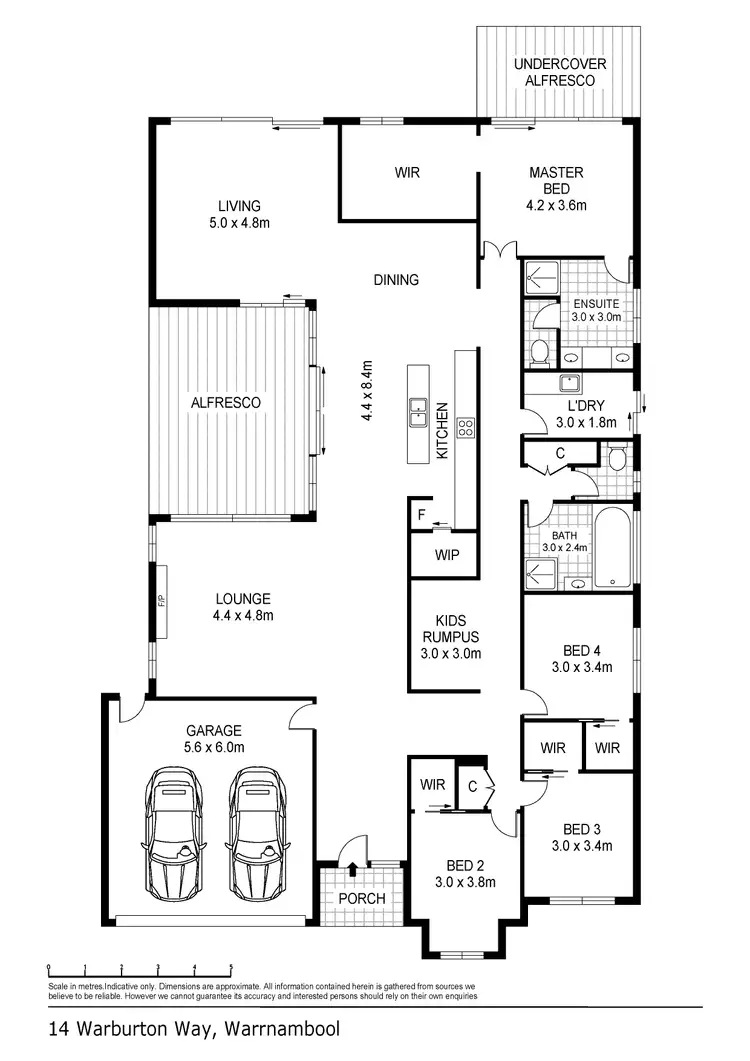 Floorplan of Homely house listing, 14 Warburton Way, Warrnambool VIC 3280