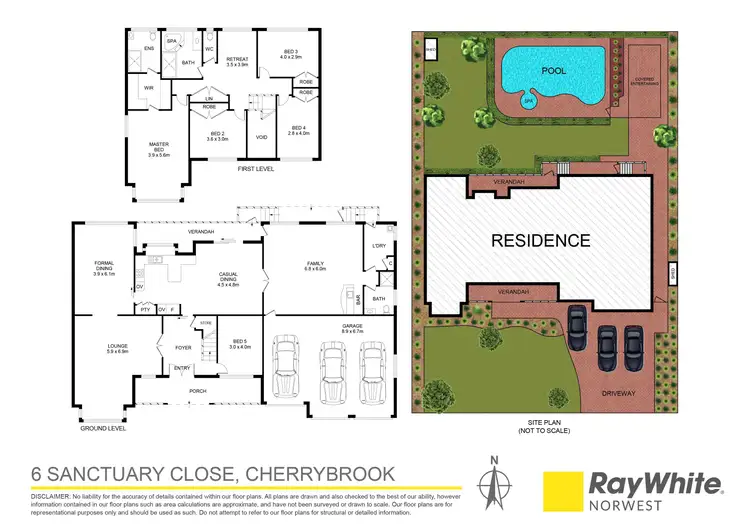 Floorplan of Homely house listing, 6 Sanctuary Close, Cherrybrook NSW 2126