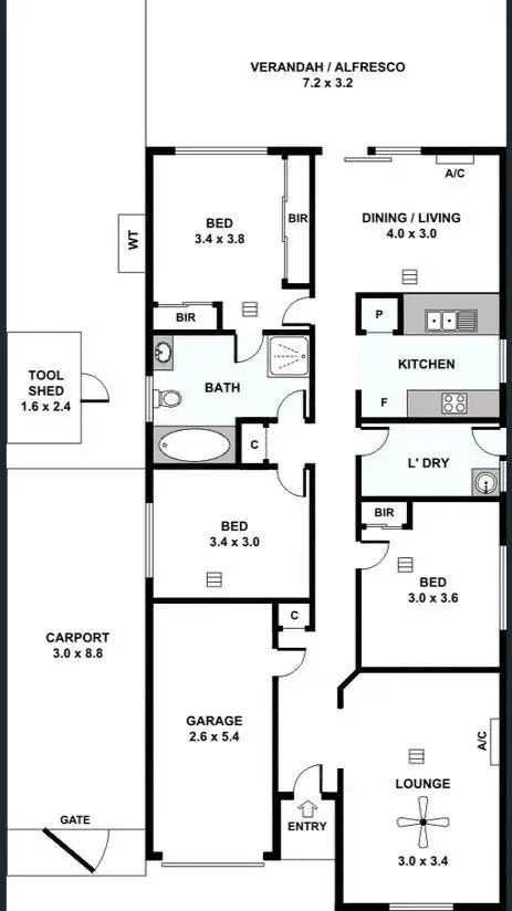 Floorplan of Homely house listing, 11 Hamra Drive, Smithfield SA 5114