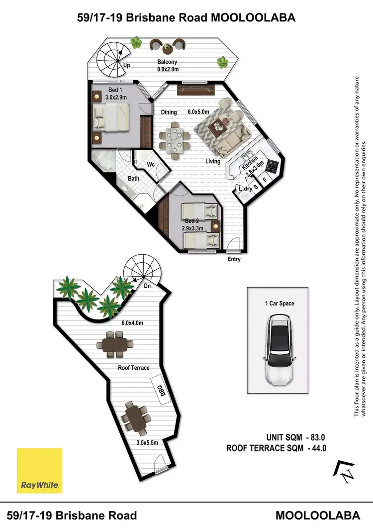 Floorplan of Homely unit listing, 59/17-19 Brisbane Road, Mooloolaba QLD 4557