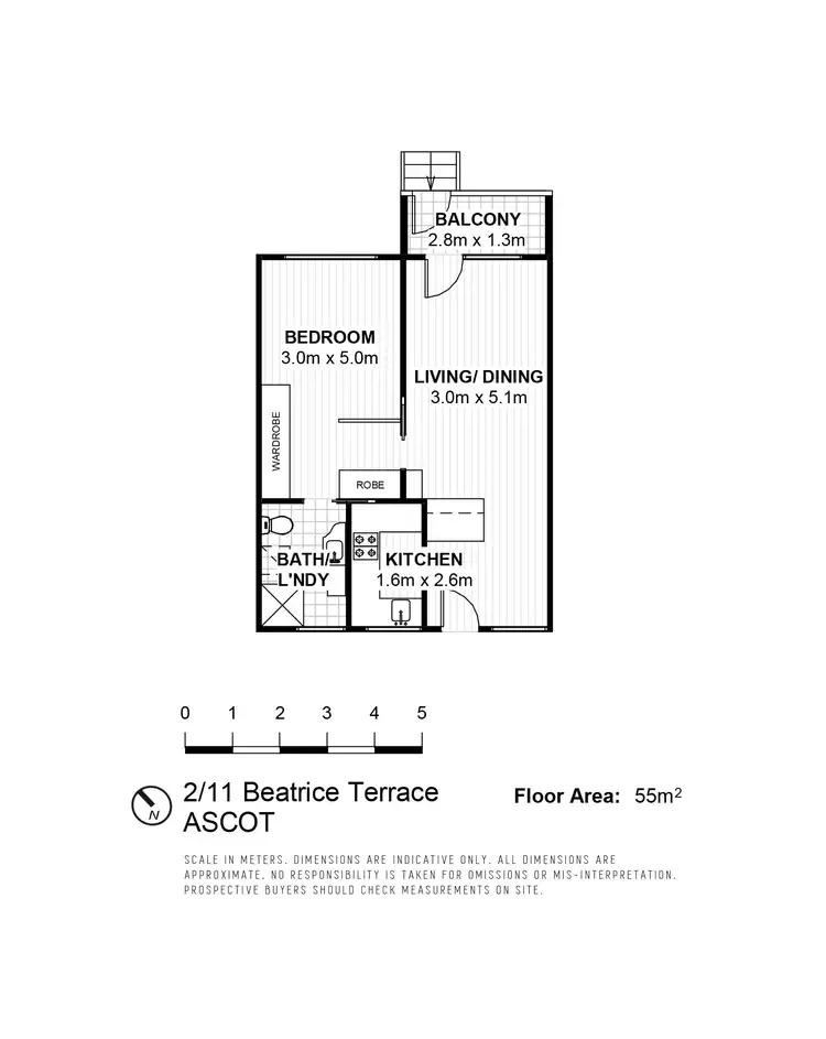 Floorplan of Homely apartment listing, 2/11 Beatrice Terrace, Ascot QLD 4007