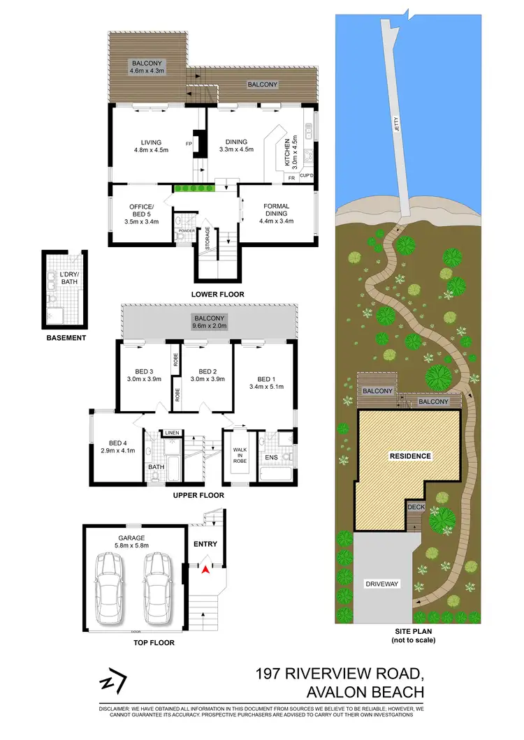Floorplan of Homely house listing, 197 Riverview Road, Avalon Beach NSW 2107