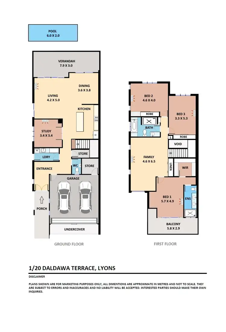 Floorplan of Homely townhouse listing, 1/20 Daldawa Terrace, Lyons NT 810