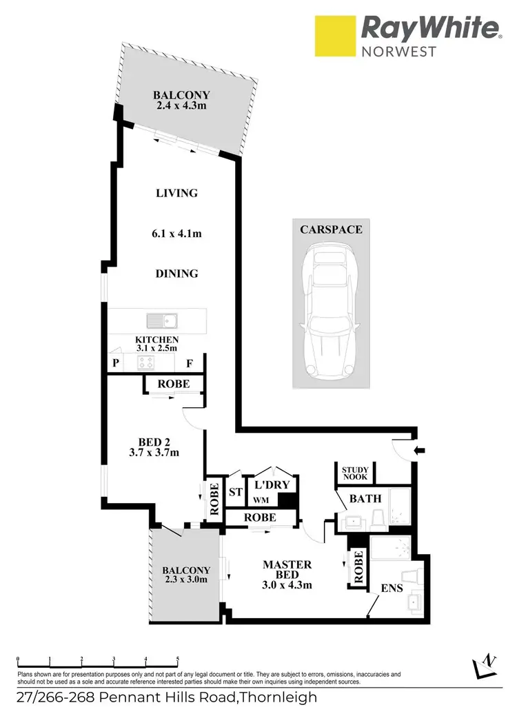 Floorplan of Homely apartment listing, 27/266 Pennant Hills Road, Thornleigh NSW 2120