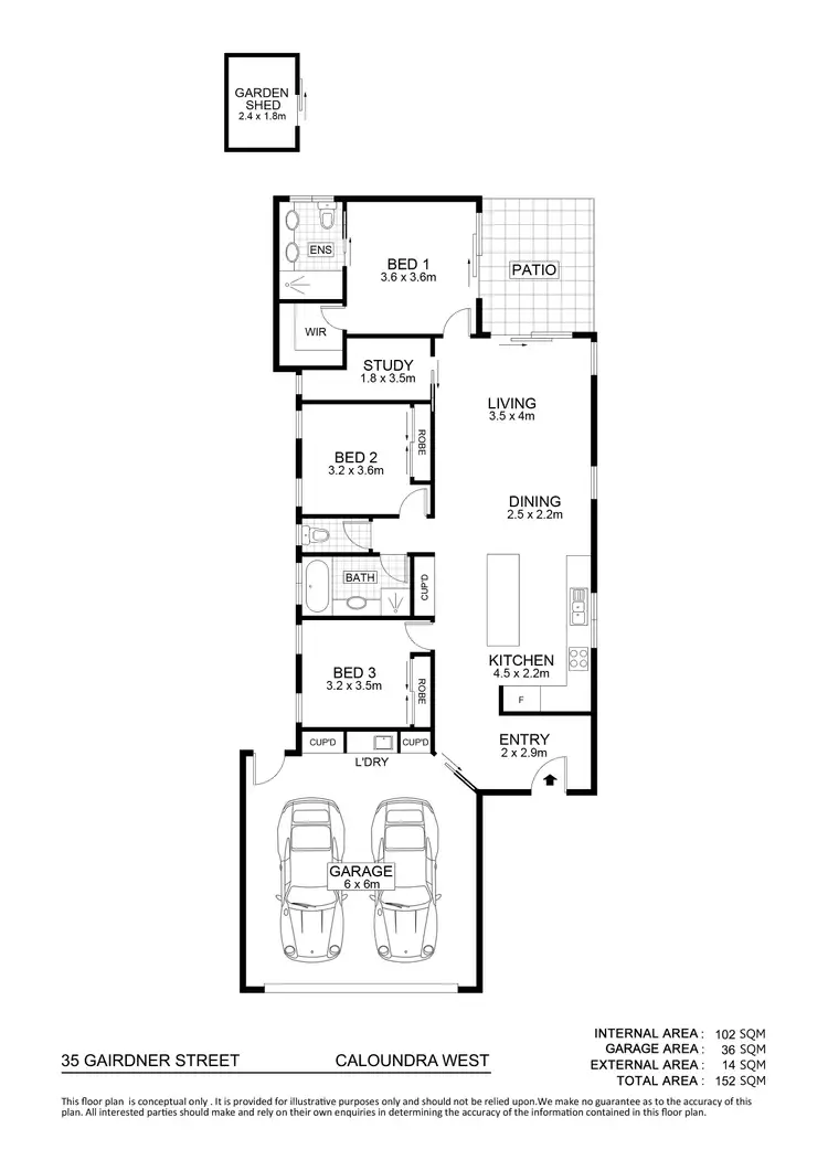 Floorplan of Homely house listing, 35 Gairdner Street, Caloundra West QLD 4551