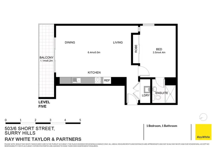 Floorplan of Homely apartment listing, 503/6 Short Street, Surry Hills NSW 2010