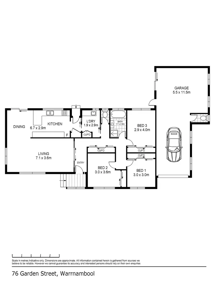 Floorplan of Homely house listing, 76 Garden Street, Warrnambool VIC 3280