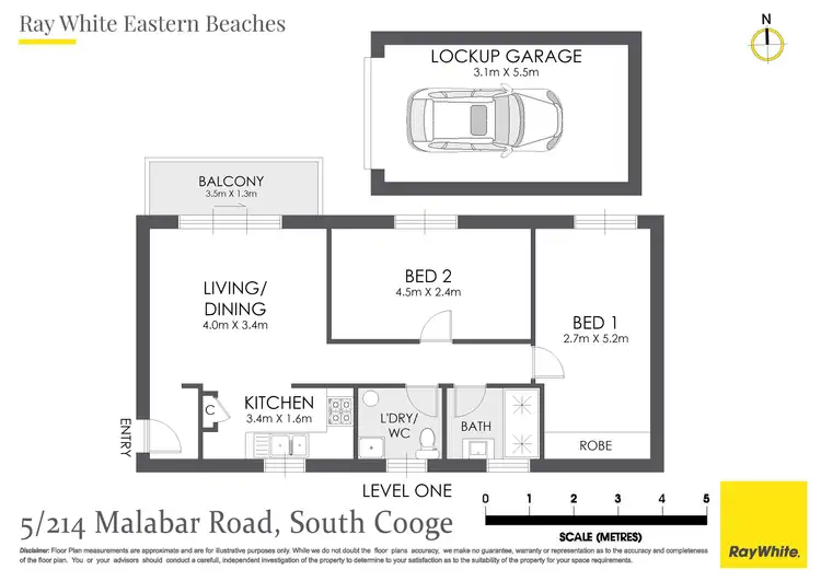 Floorplan of Homely apartment listing, 5/214 Malabar Road, South Coogee NSW 2034