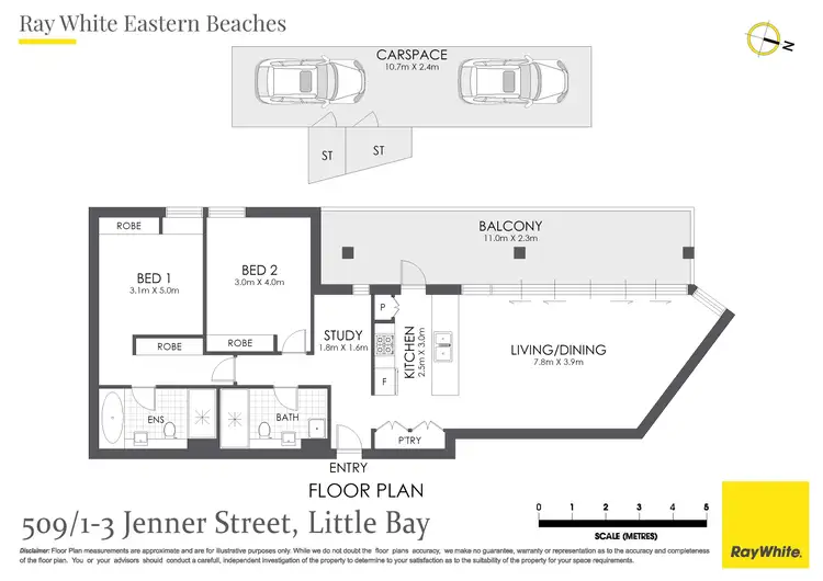 Floorplan of Homely apartment listing, 509/1 Jenner Street, Little Bay NSW 2036