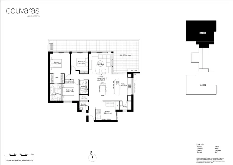 Floorplan of Homely apartment listing, 301/37-39 Addison Street, Shellharbour NSW 2529
