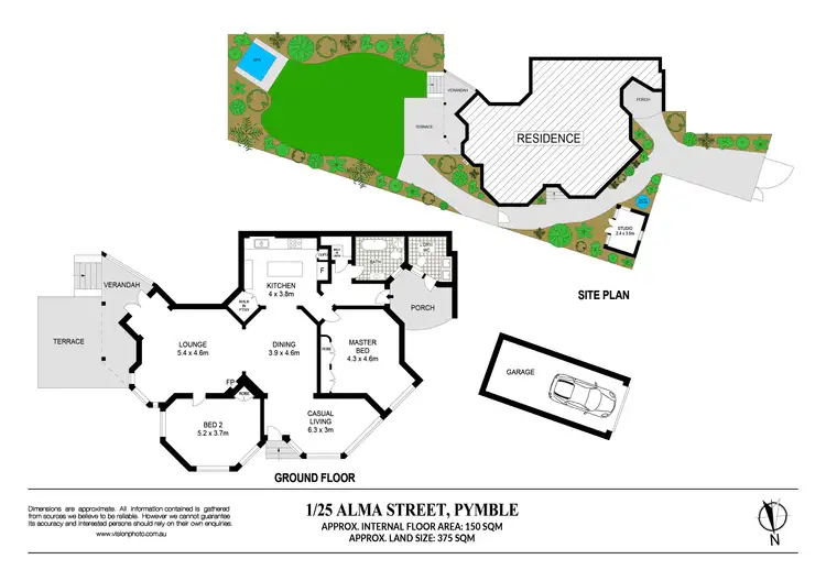 Floorplan of Homely townhouse listing, 1/25 Alma Street, Pymble NSW 2073