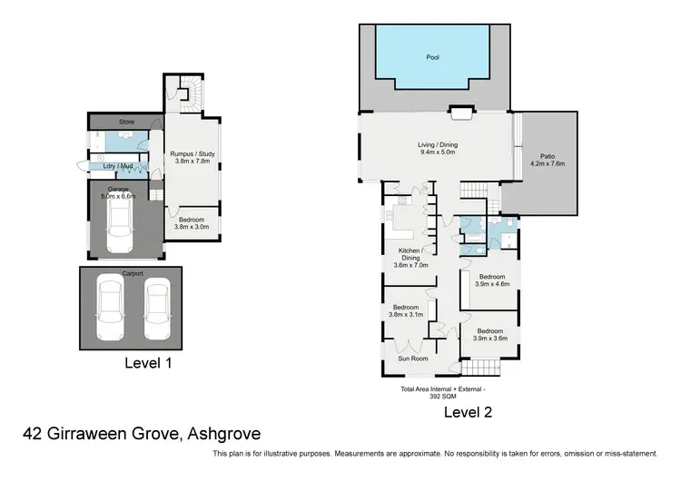 Floorplan of Homely house listing, 42 Girraween Grove, Ashgrove QLD 4060