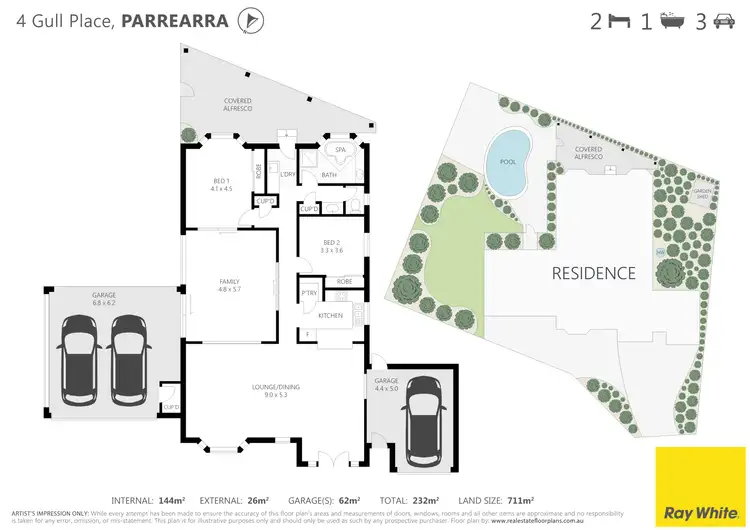Floorplan of Homely house listing, 4 Gull Place, Parrearra QLD 4575