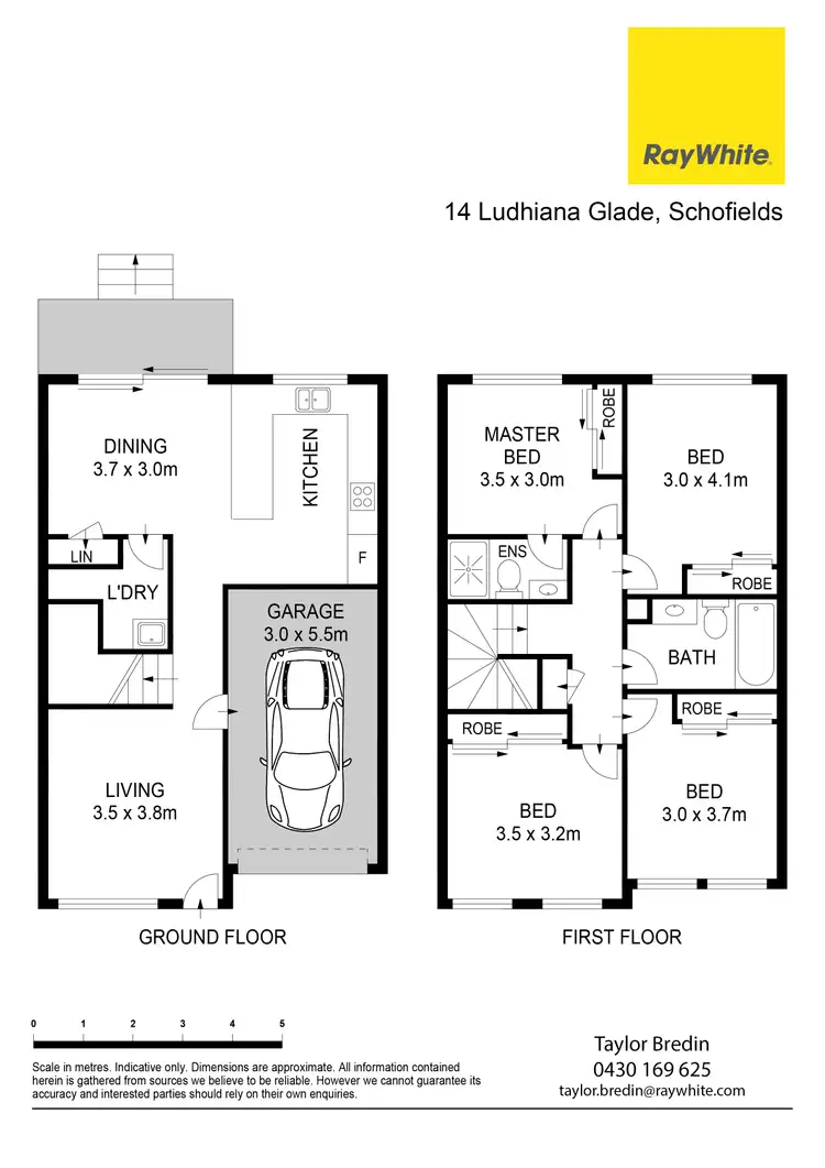 Floorplan of Homely townhouse listing, 14 Ludhiana Glade, Schofields NSW 2762