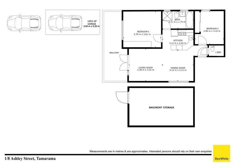 Floorplan of Homely apartment listing, 1/8 Ashley Street, Tamarama NSW 2026
